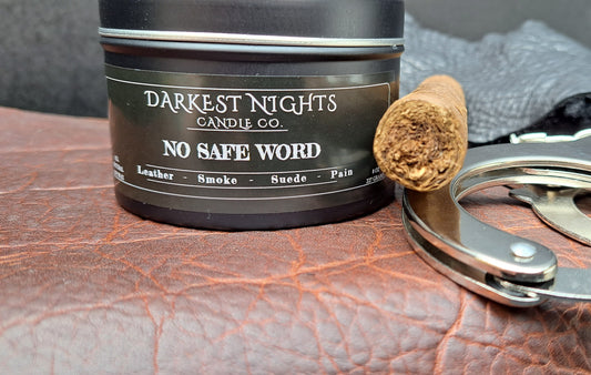 No Safe Word - leather and smoke natural soy candle